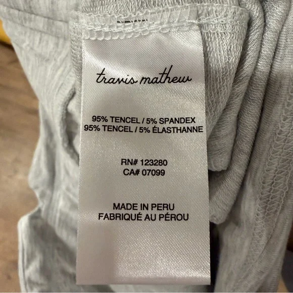 NWT Travis Mathew Adelaide Cloud Terry Jogger Lounge Pant Lt Grey size Medium